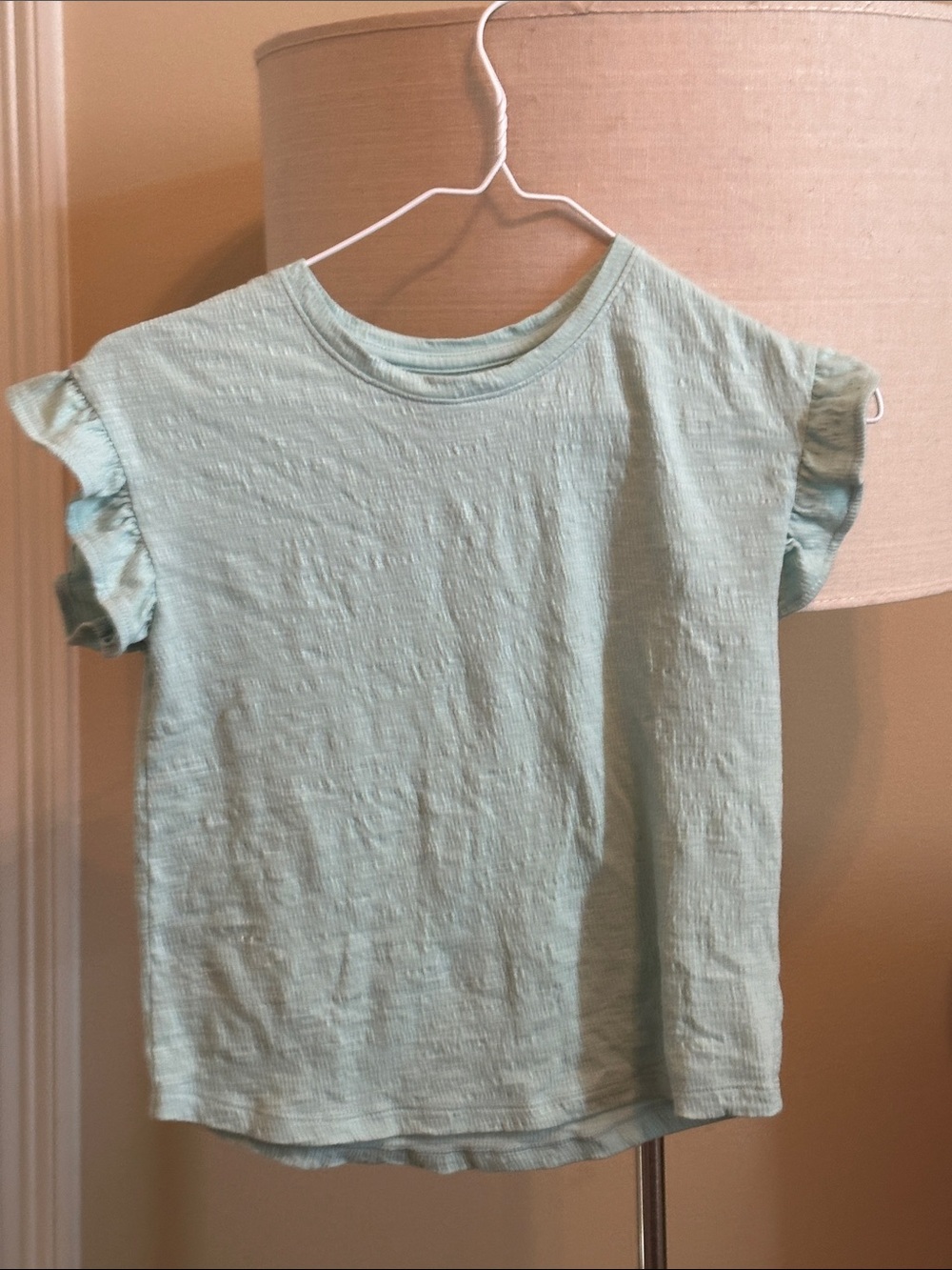 Cat & Jack Mint Green Ruffle Sleeve Tee